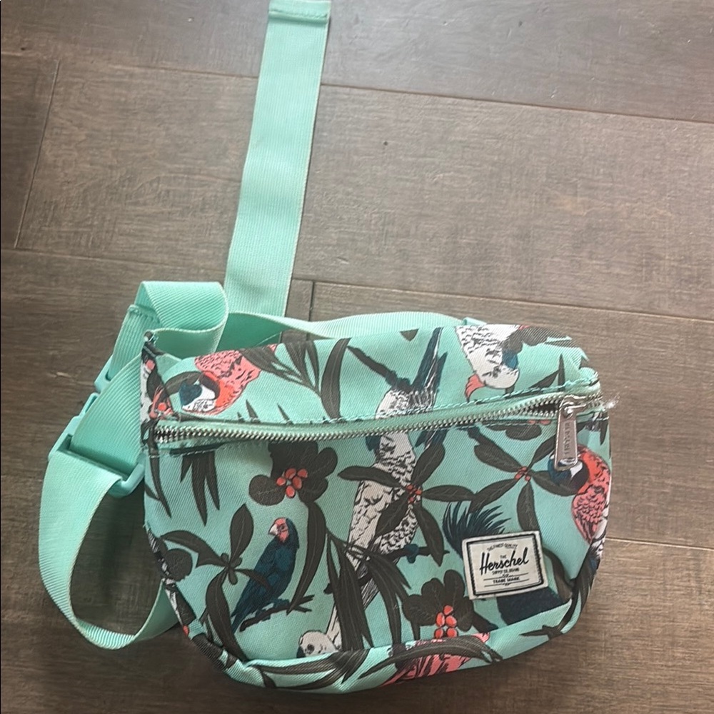 Herschel Supply Company Green Dinosaur Print Crossbody Bag